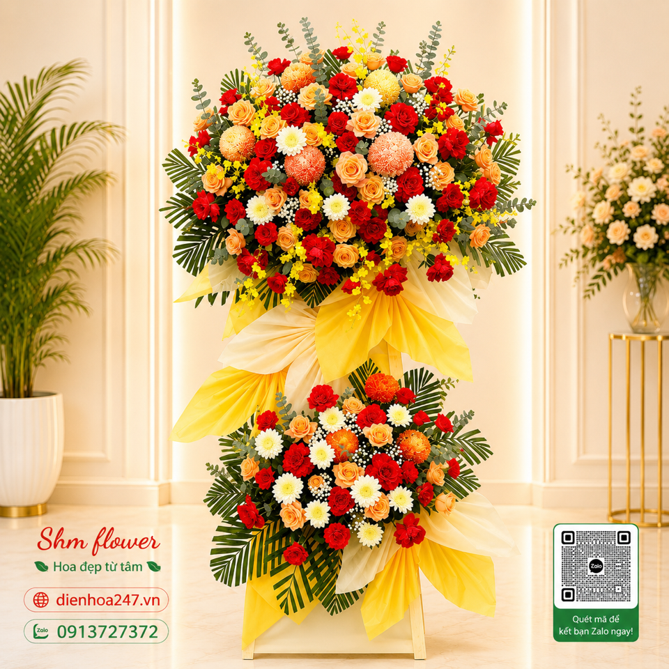 Lẵng hoa chúc mừng 17-duoc-ban-tai-Dịch vụ tặng hoa theo yêu cầu