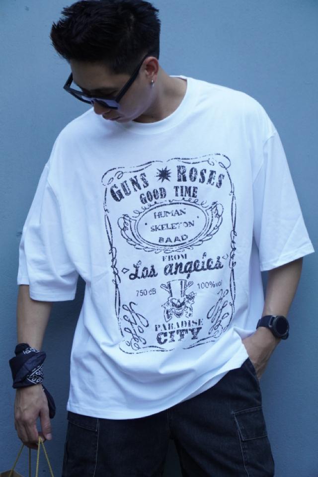 Áo thun unisex GUNS DNST 209 - Trắng-duoc-ban-tai-𝗚𝗜𝗡 𝗕𝗢𝗨𝗧𝗜𝗤𝗨𝗘