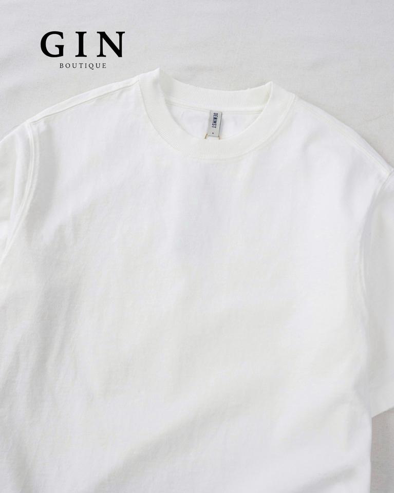 Áo thun trơn oversize DNST 5618 - Trắng-duoc-ban-tai-𝗚𝗜𝗡 𝗕𝗢𝗨𝗧𝗜𝗤𝗨𝗘