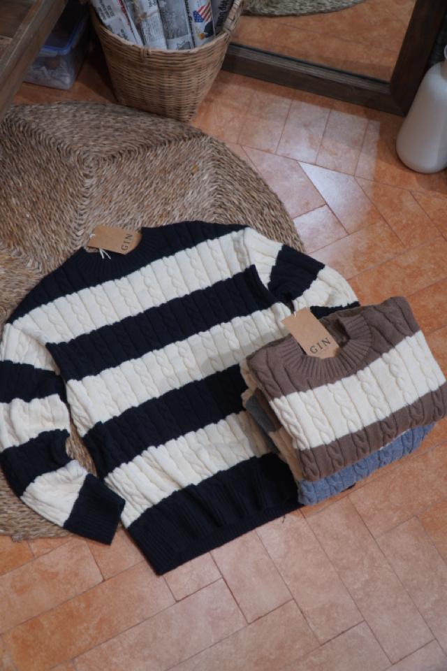 Sweater len kẻ ngang xoắn GIN5516-duoc-ban-tai-𝗚𝗜𝗡 𝗕𝗢𝗨𝗧𝗜𝗤𝗨𝗘