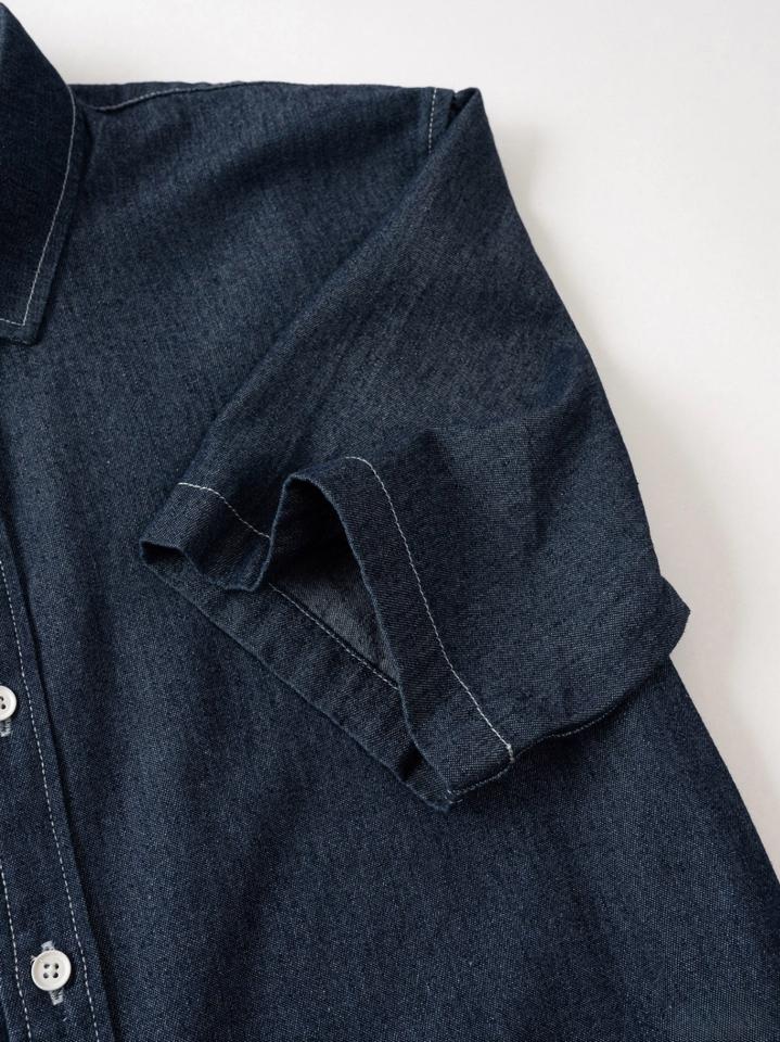 Áo sơ mi cộc denim trơn DNST S237-duoc-ban-tai-𝗚𝗜𝗡 𝗕𝗢𝗨𝗧𝗜𝗤𝗨𝗘