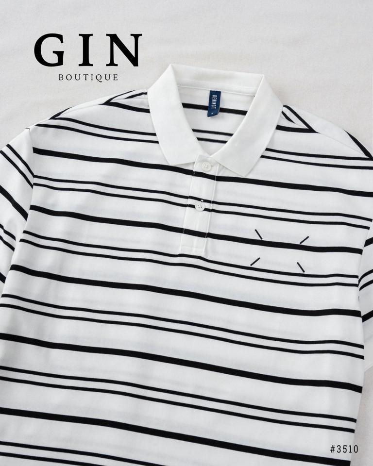 Áo polo nam kẻ DNST 3510 - Trắng-duoc-ban-tai-𝗚𝗜𝗡 𝗕𝗢𝗨𝗧𝗜𝗤𝗨𝗘