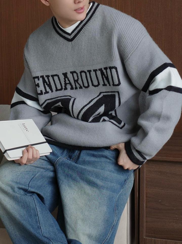 Sweater len cổ V24-duoc-ban-tai-𝗚𝗜𝗡 𝗕𝗢𝗨𝗧𝗜𝗤𝗨𝗘