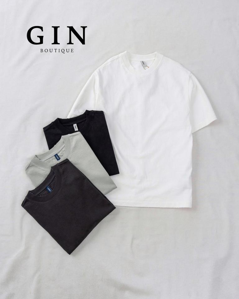 Áo thun trơn oversize DNST 5618 - Trắng-duoc-ban-tai-𝗚𝗜𝗡 𝗕𝗢𝗨𝗧𝗜𝗤𝗨𝗘