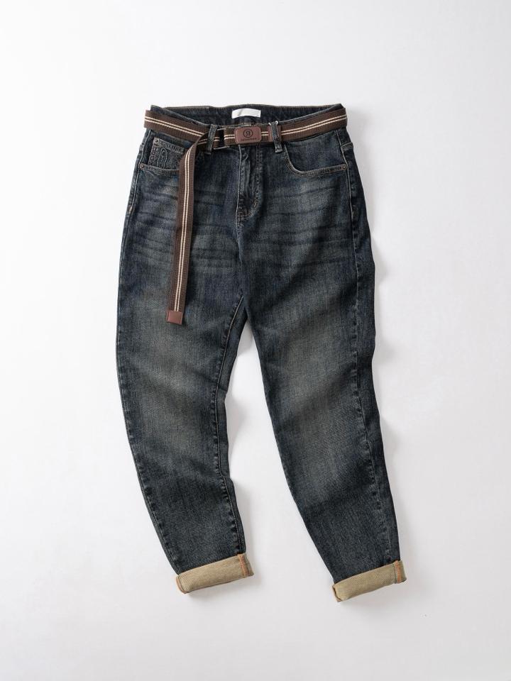 Quần jean carrot fit xanh đậm Lulu DNST 9397-duoc-ban-tai-𝗚𝗜𝗡 𝗕𝗢𝗨𝗧𝗜𝗤𝗨𝗘