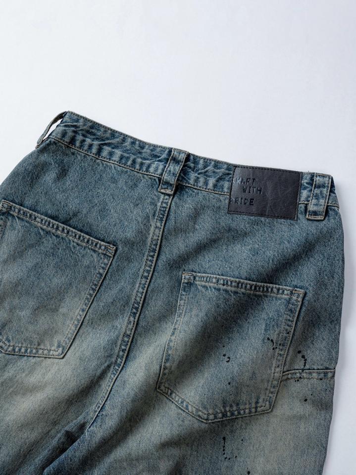Quần jean xanh baggy vẩy sơn DNST 63226-duoc-ban-tai-𝗚𝗜𝗡 𝗕𝗢𝗨𝗧𝗜𝗤𝗨𝗘