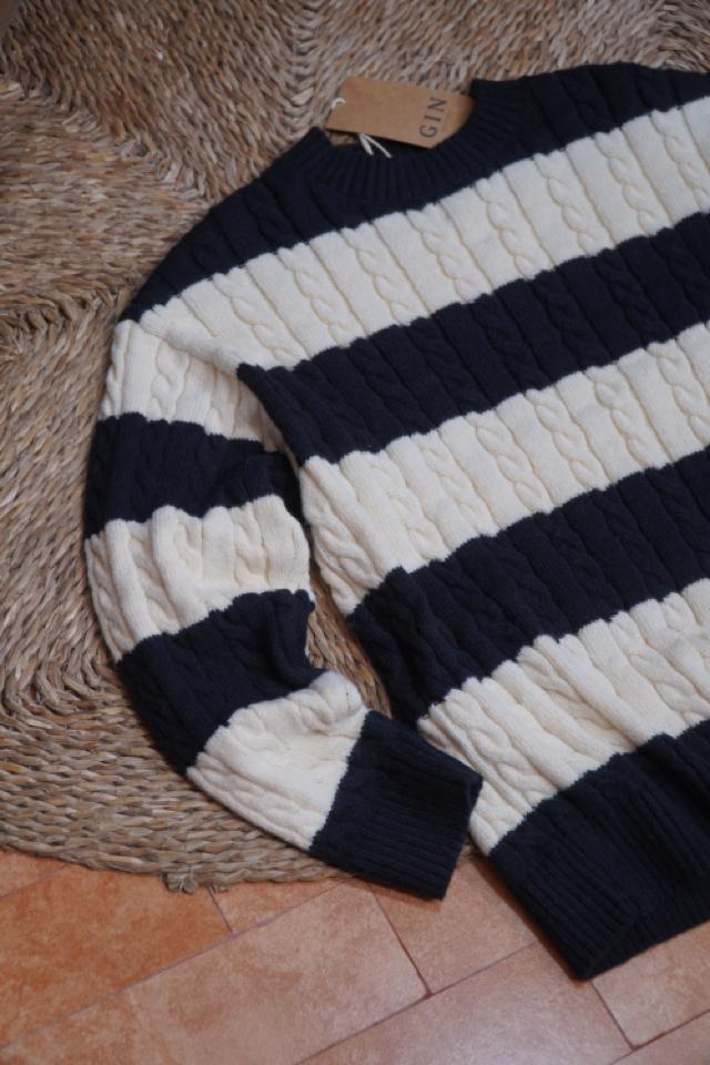 Sweater len kẻ ngang xoắn GIN5516-duoc-ban-tai-𝗚𝗜𝗡 𝗕𝗢𝗨𝗧𝗜𝗤𝗨𝗘