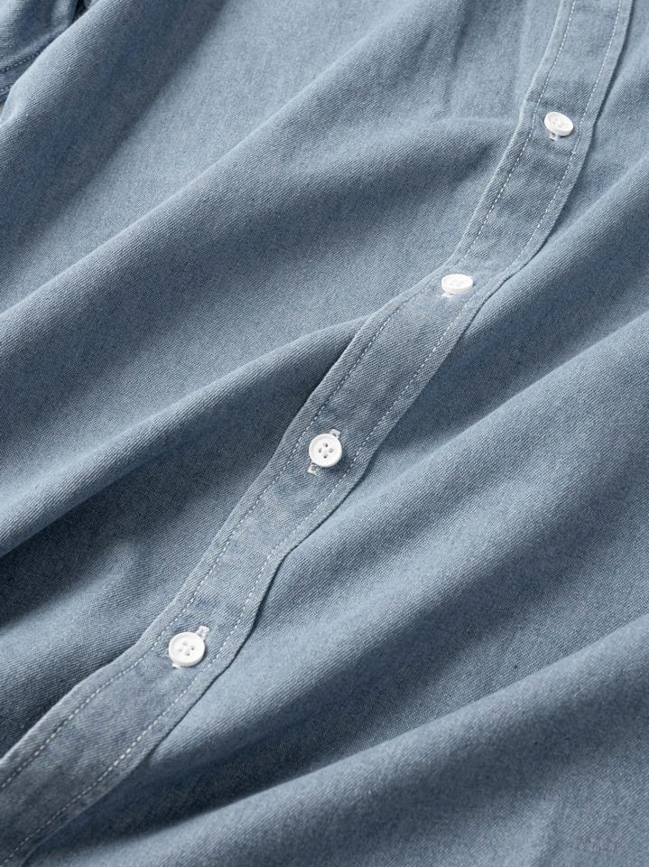 Áo sơ mi cộc denim trơn DNST S237-duoc-ban-tai-𝗚𝗜𝗡 𝗕𝗢𝗨𝗧𝗜𝗤𝗨𝗘