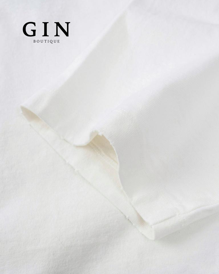Áo thun trơn oversize DNST 5618 - Trắng-duoc-ban-tai-𝗚𝗜𝗡 𝗕𝗢𝗨𝗧𝗜𝗤𝗨𝗘