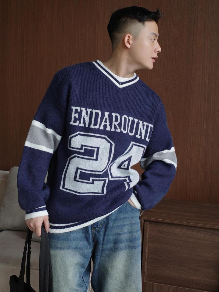 Sweater len cổ V24-duoc-ban-tai-𝗚𝗜𝗡 𝗕𝗢𝗨𝗧𝗜𝗤𝗨𝗘