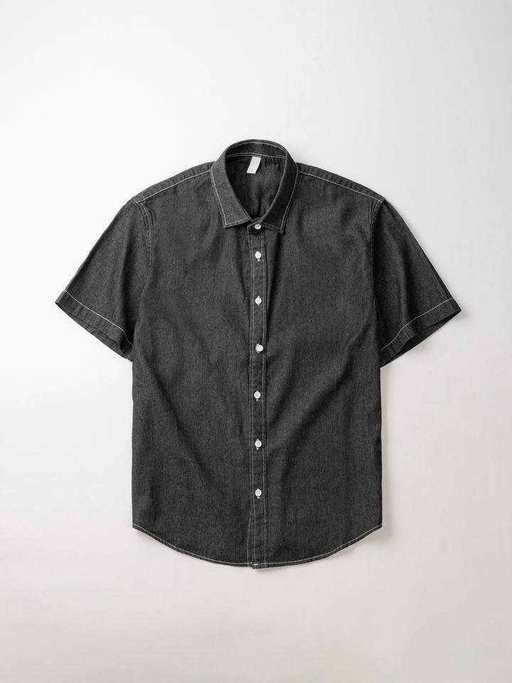 Áo sơ mi cộc denim trơn DNST S237-duoc-ban-tai-𝗚𝗜𝗡 𝗕𝗢𝗨𝗧𝗜𝗤𝗨𝗘