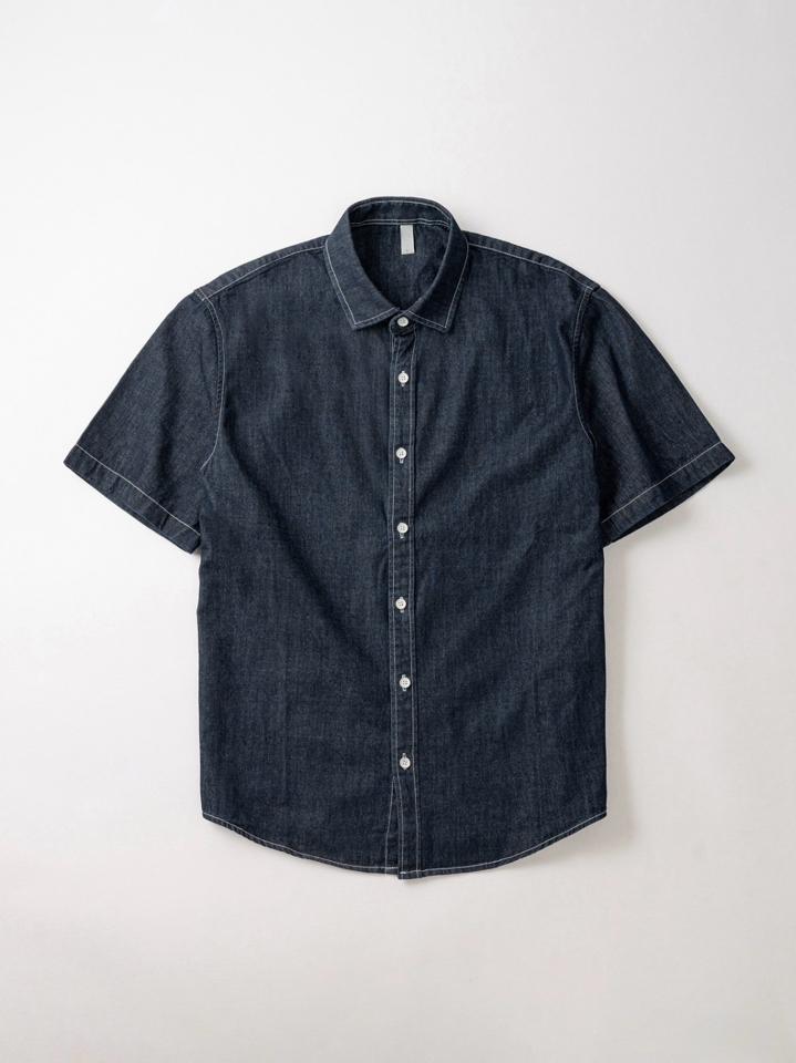 Áo sơ mi cộc denim trơn DNST S237-duoc-ban-tai-𝗚𝗜𝗡 𝗕𝗢𝗨𝗧𝗜𝗤𝗨𝗘