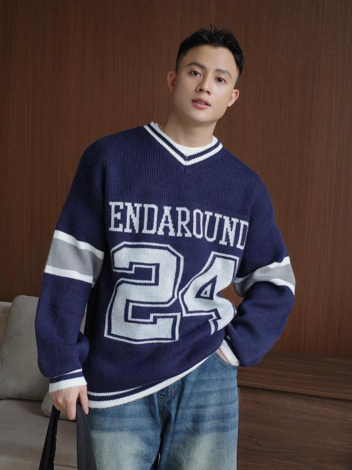 Sweater len cổ V24-duoc-ban-tai-𝗚𝗜𝗡 𝗕𝗢𝗨𝗧𝗜𝗤𝗨𝗘