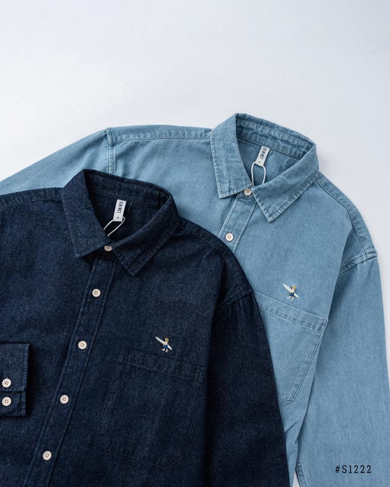 Áo sơ mi denim VÁN DNST S122-duoc-ban-tai-𝗚𝗜𝗡 𝗕𝗢𝗨𝗧𝗜𝗤𝗨𝗘