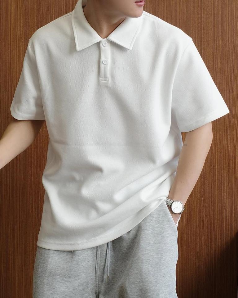 Áo polo trơn oversize GIN 7067-duoc-ban-tai-𝗚𝗜𝗡 𝗕𝗢𝗨𝗧𝗜𝗤𝗨𝗘