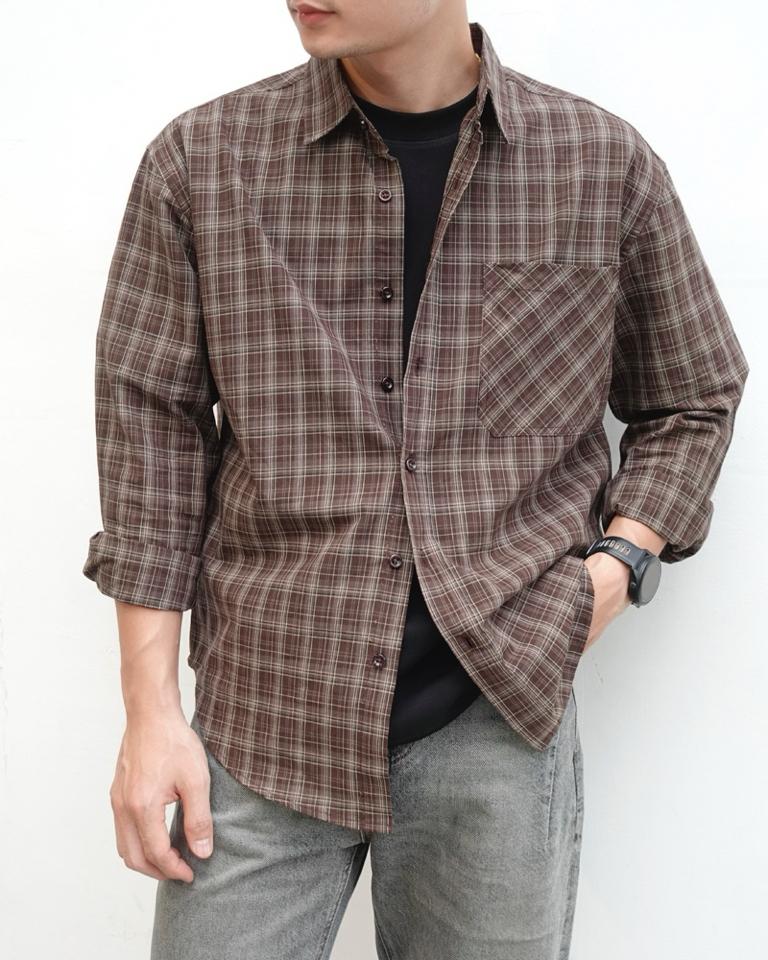Áo sơ mi kẻ flannel DNST 8825-duoc-ban-tai-𝗚𝗜𝗡 𝗕𝗢𝗨𝗧𝗜𝗤𝗨𝗘