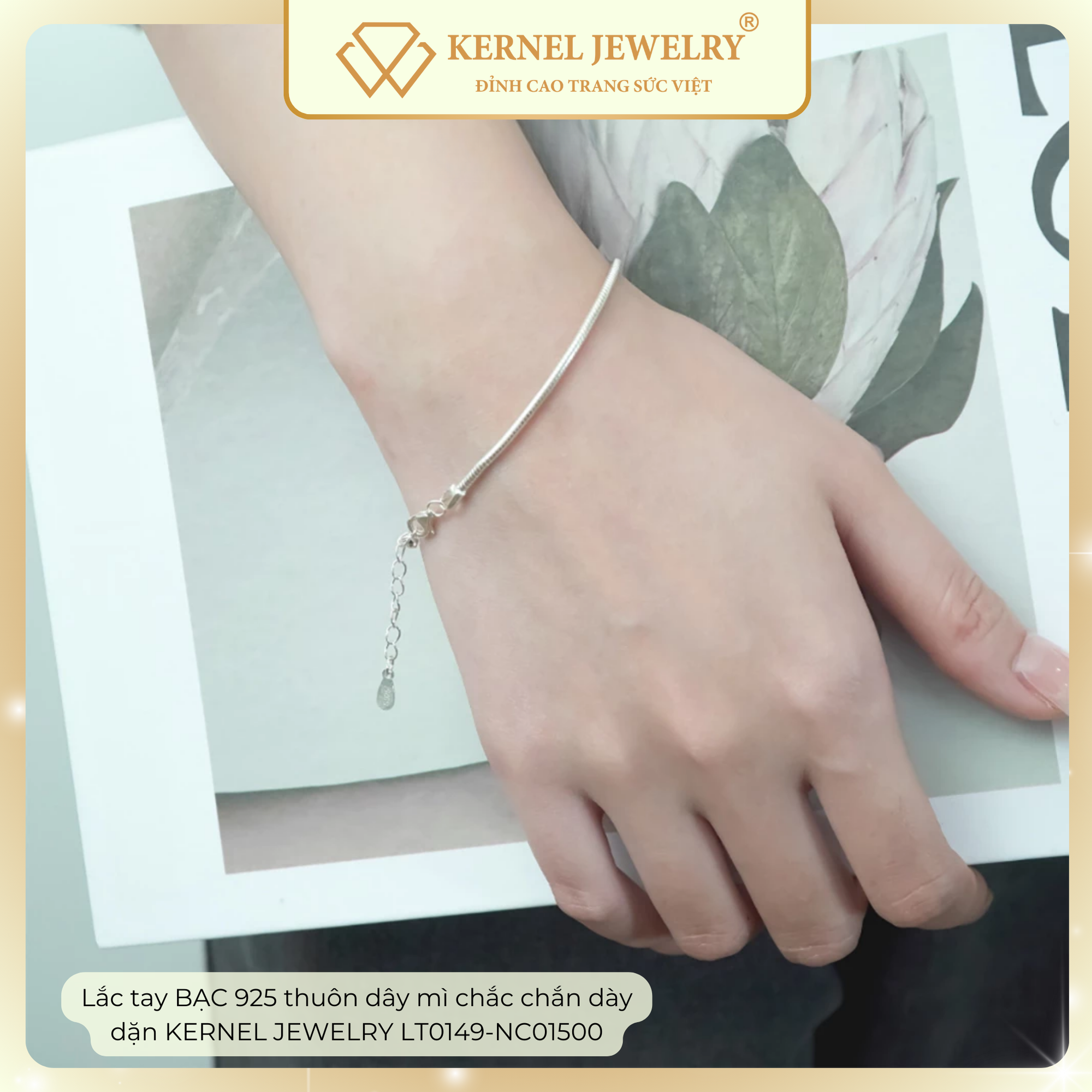 Lắc tay BẠC 925 thuôn dây mì chắc chắn dày dặn KERNEL JEWELRY LT0149-NC01800-duoc-ban-tai-KERNEL JEWELRY ®️