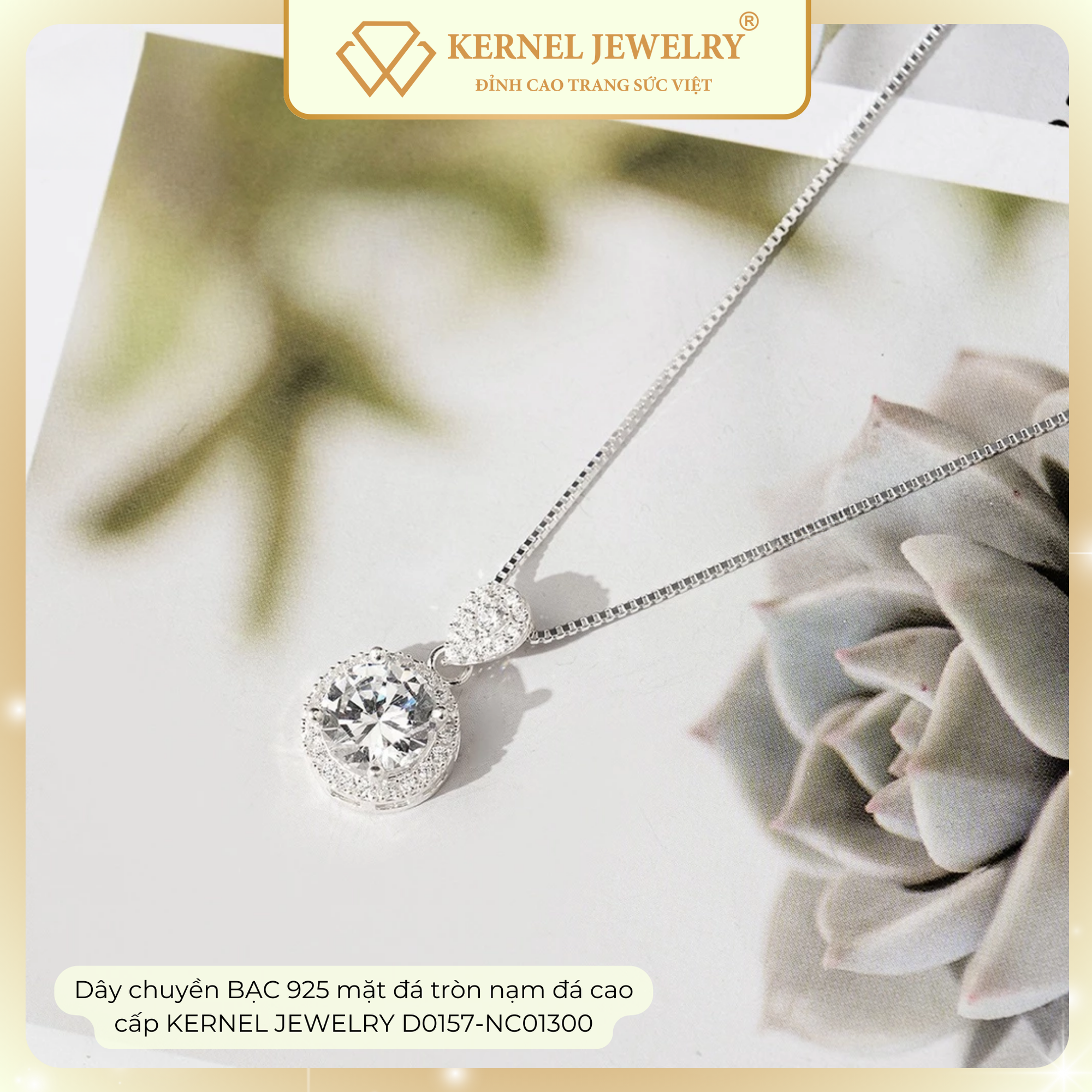 Dây chuyền BẠC 925 mặt đá tròn nạm đá cao cấp KERNEL JEWELRY D0157-NC01300-duoc-ban-tai-KERNEL JEWELRY ®️