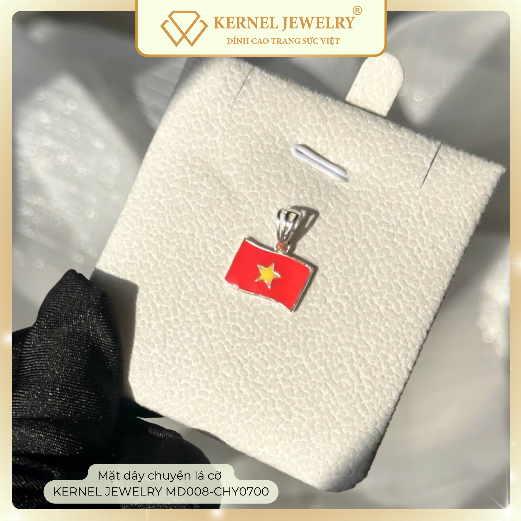 Charm lá cờ KERNEL JEWELRY  MD0012-CHY0900; MD008-CHY0700; MD0013-CHY0700-duoc-ban-tai-KERNEL JEWELRY ®️