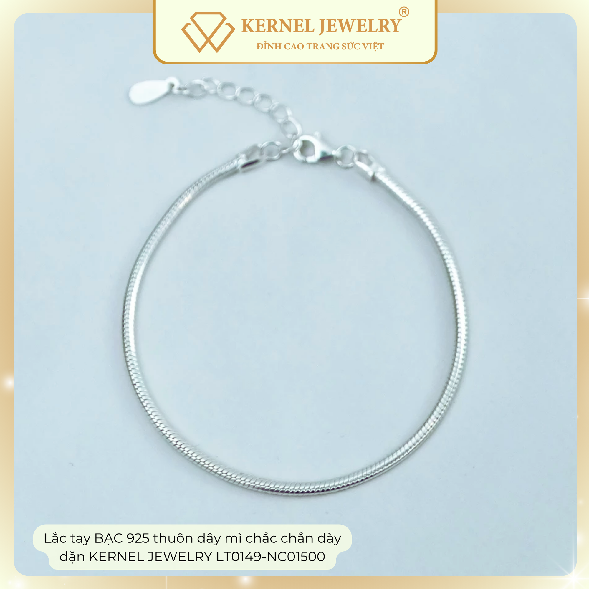 Lắc tay BẠC 925 thuôn dây mì chắc chắn dày dặn KERNEL JEWELRY LT0149-NC01800-duoc-ban-tai-KERNEL JEWELRY ®️