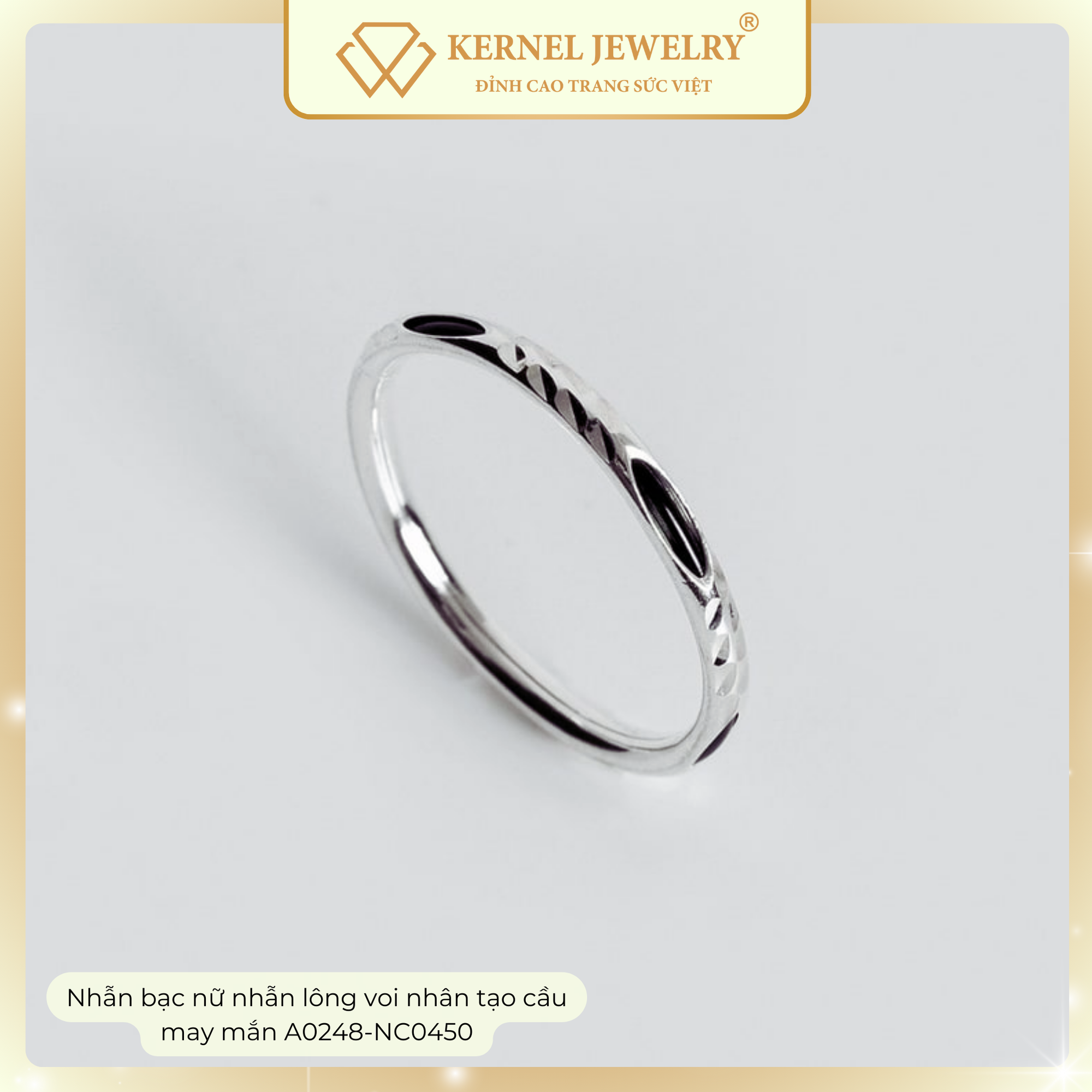 Nhẫn bạc nữ nhẫn lông voi nhân tạo cầu may mắn A0248-NC0450-duoc-ban-tai-KERNEL JEWELRY ®️