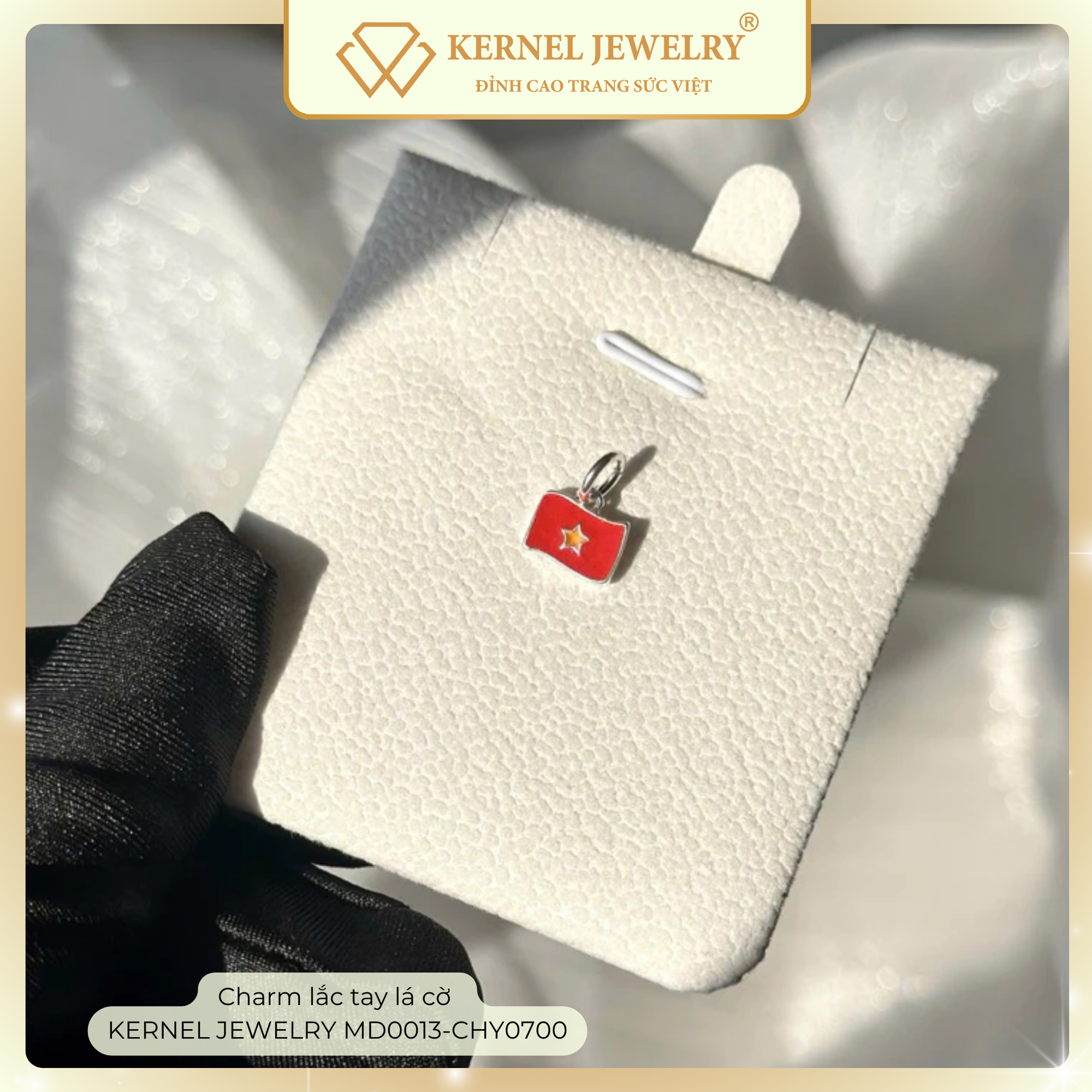 Charm lá cờ KERNEL JEWELRY  MD0012-CHY0900; MD008-CHY0700; MD0013-CHY0700-duoc-ban-tai-KERNEL JEWELRY ®️