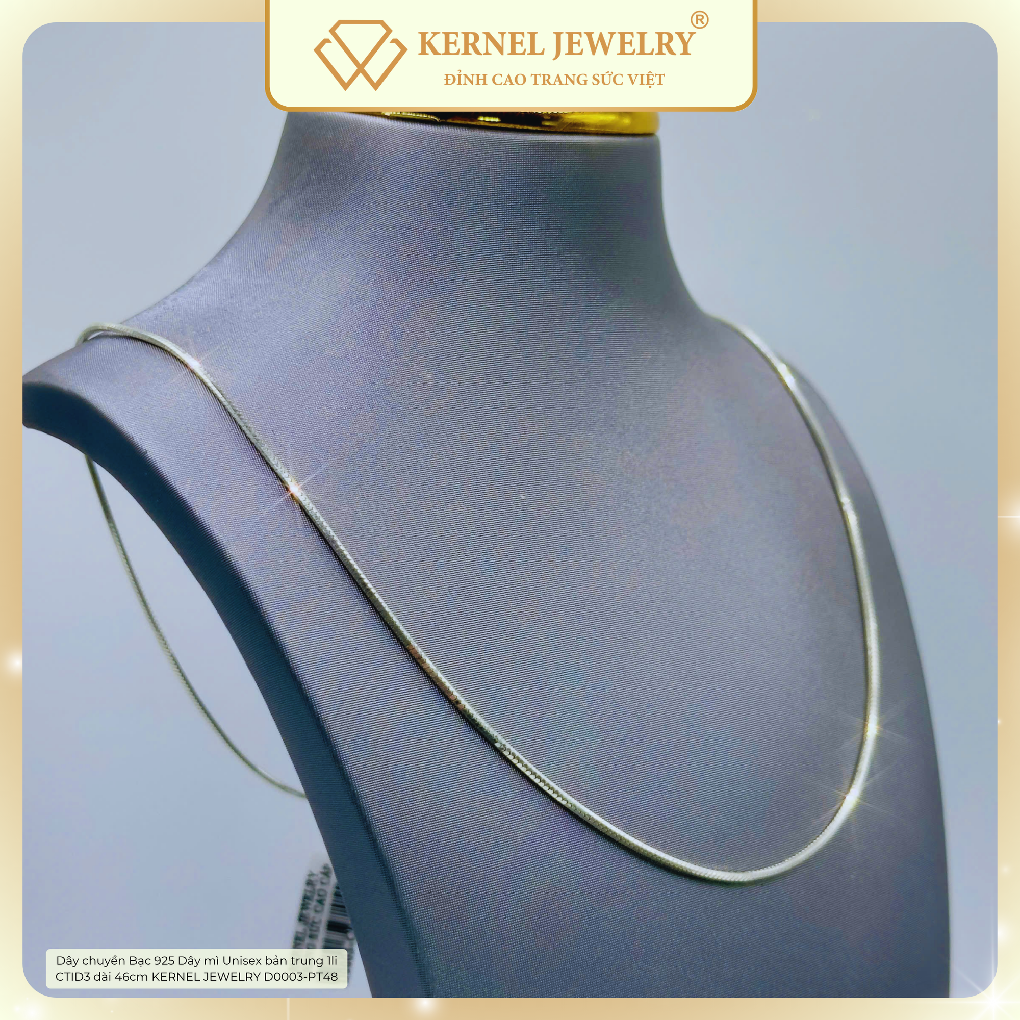 Dây chuyền Bạc 925 Dây mì Unisex bản trung 1li CTID3 dài 46cm KERNEL JEWELRY D0003-PT48-duoc-ban-tai-KERNEL JEWELRY ®️