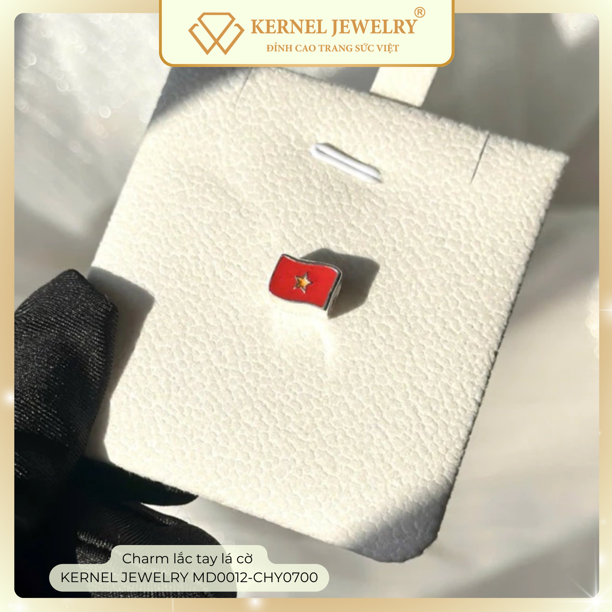 Charm lá cờ KERNEL JEWELRY  MD0012-CHY0900; MD008-CHY0700; MD0013-CHY0700-duoc-ban-tai-KERNEL JEWELRY ®️