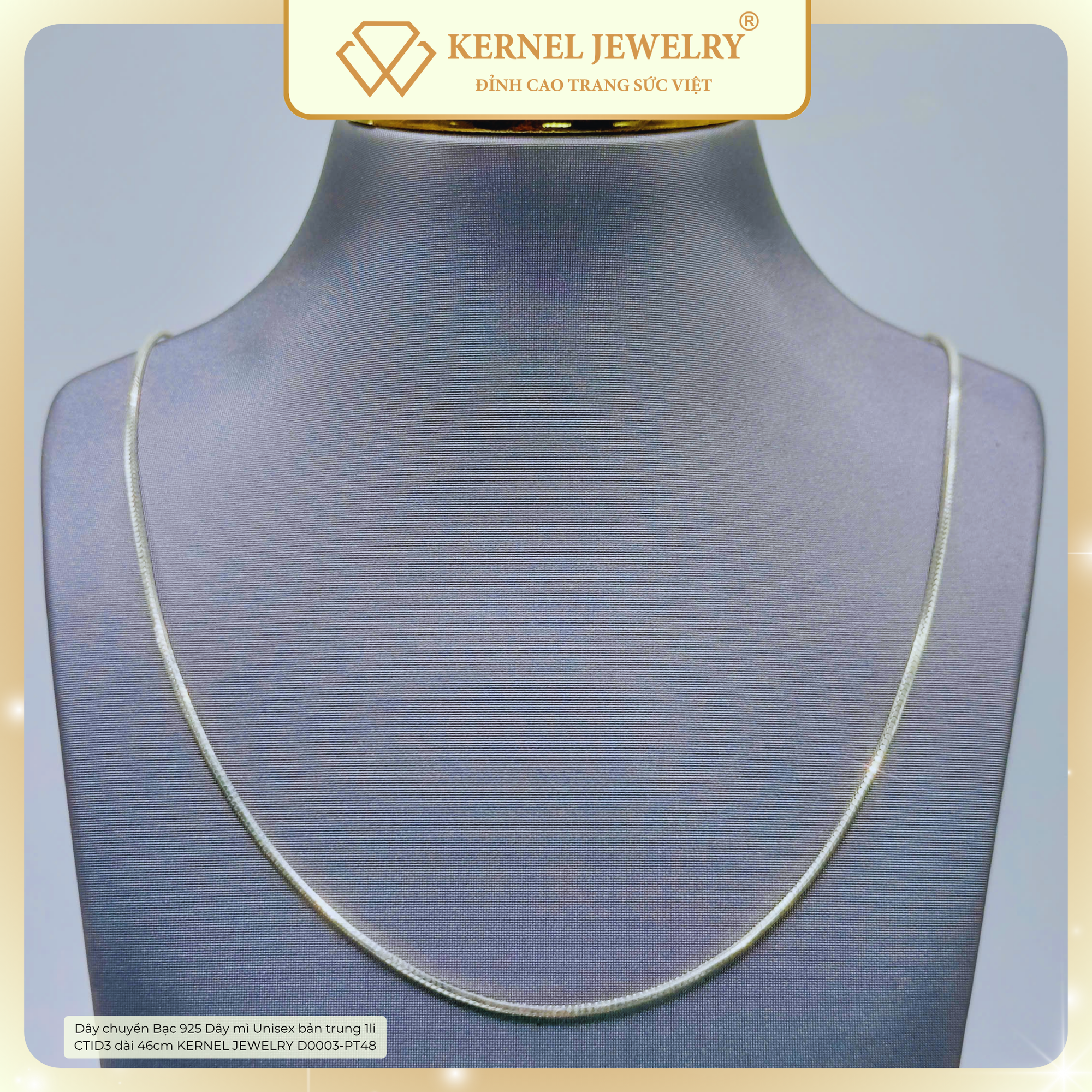 Dây chuyền Bạc 925 Dây mì Unisex bản trung 1li CTID3 dài 46cm KERNEL JEWELRY D0003-PT48-duoc-ban-tai-KERNEL JEWELRY ®️