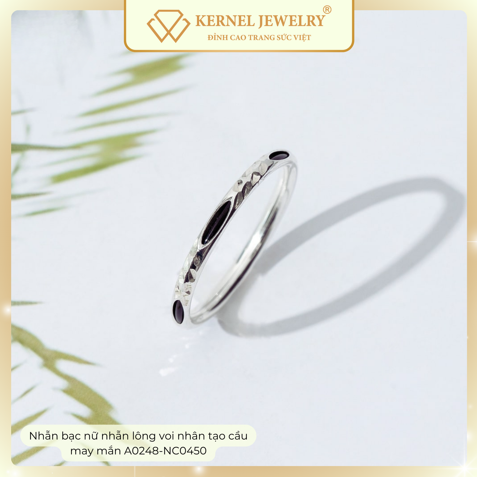 Nhẫn bạc nữ nhẫn lông voi nhân tạo cầu may mắn A0248-NC0450-duoc-ban-tai-KERNEL JEWELRY ®️