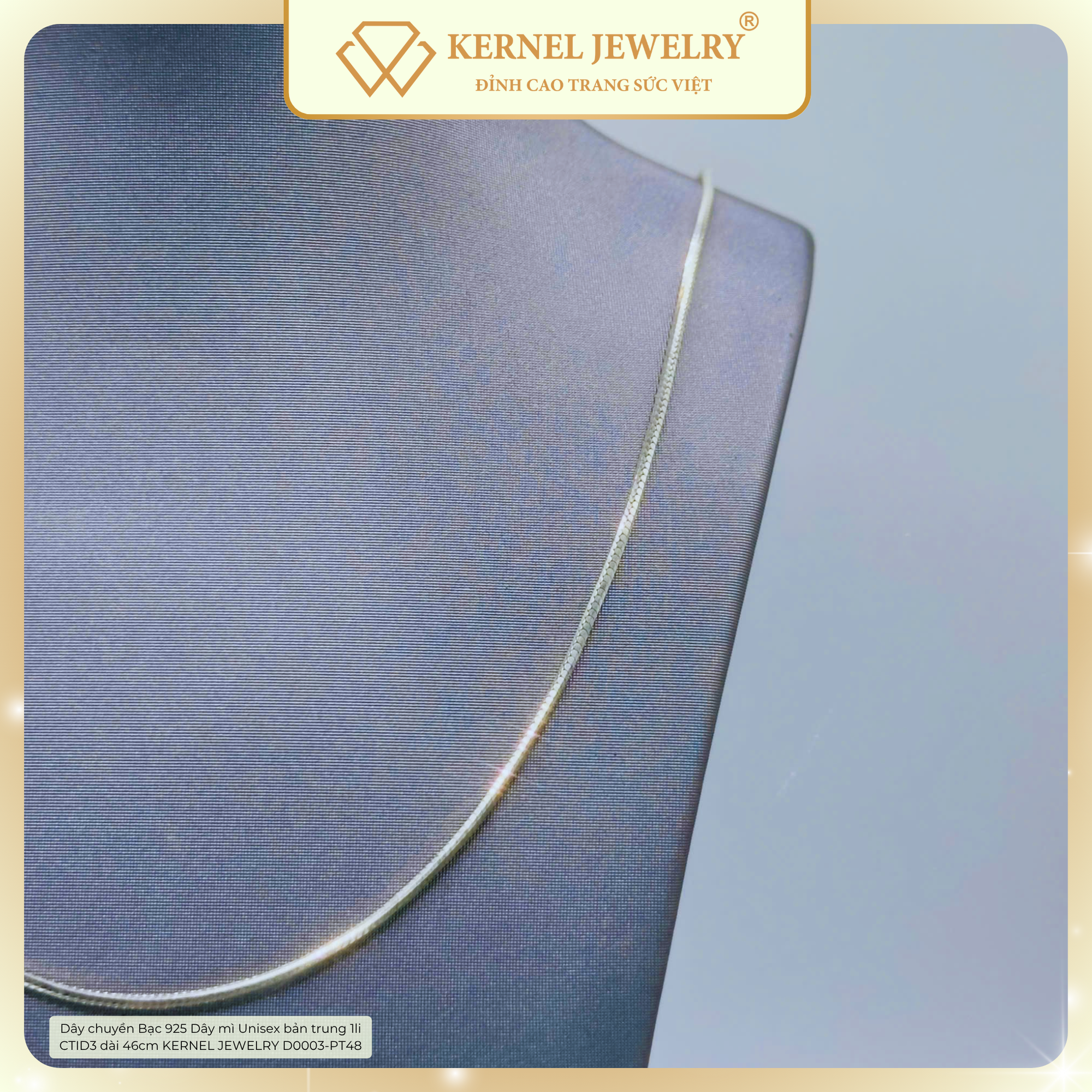 Dây chuyền Bạc 925 Dây mì Unisex bản trung 1li CTID3 dài 46cm KERNEL JEWELRY D0003-PT48-duoc-ban-tai-KERNEL JEWELRY ®️