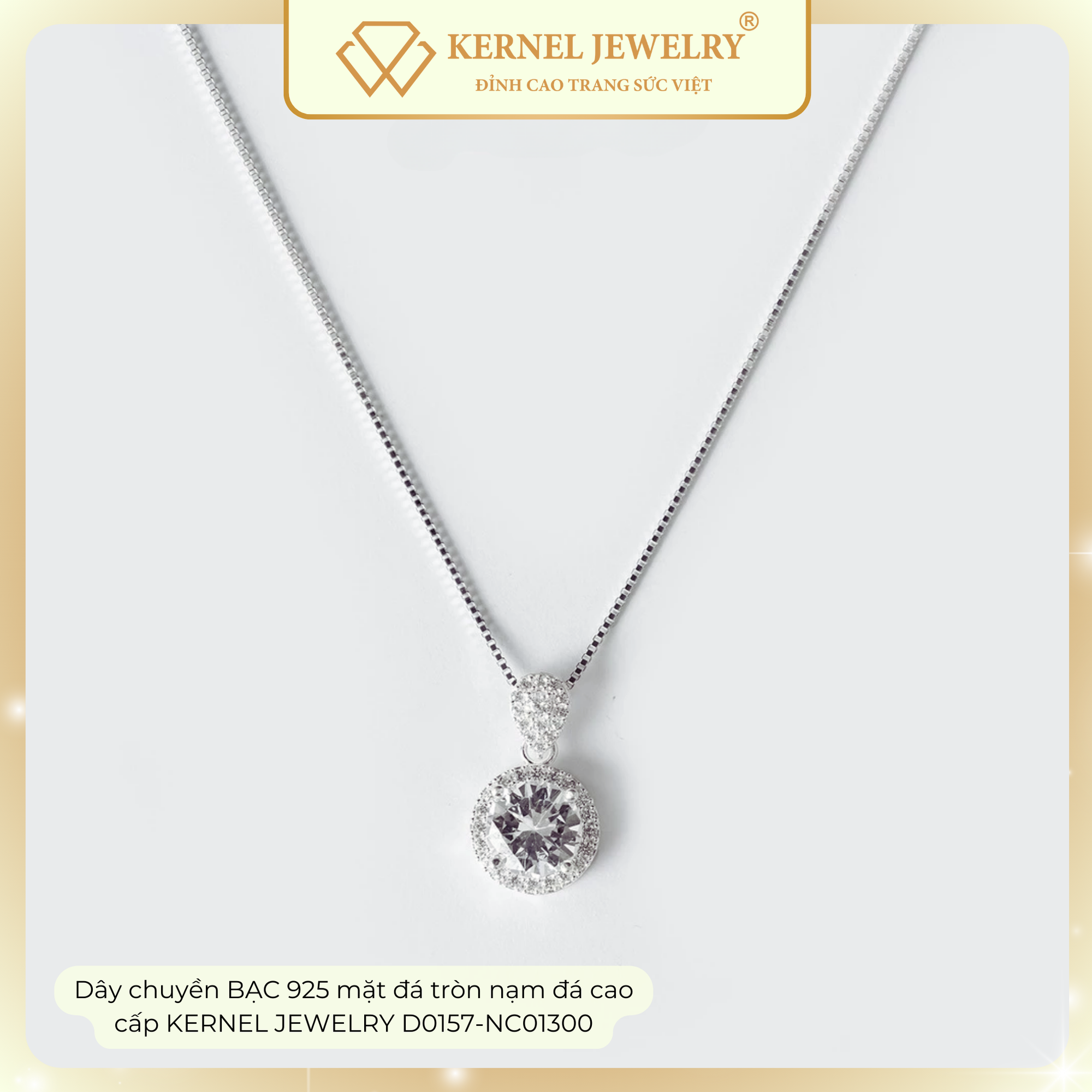 Dây chuyền BẠC 925 mặt đá tròn nạm đá cao cấp KERNEL JEWELRY D0157-NC01300-duoc-ban-tai-KERNEL JEWELRY ®️