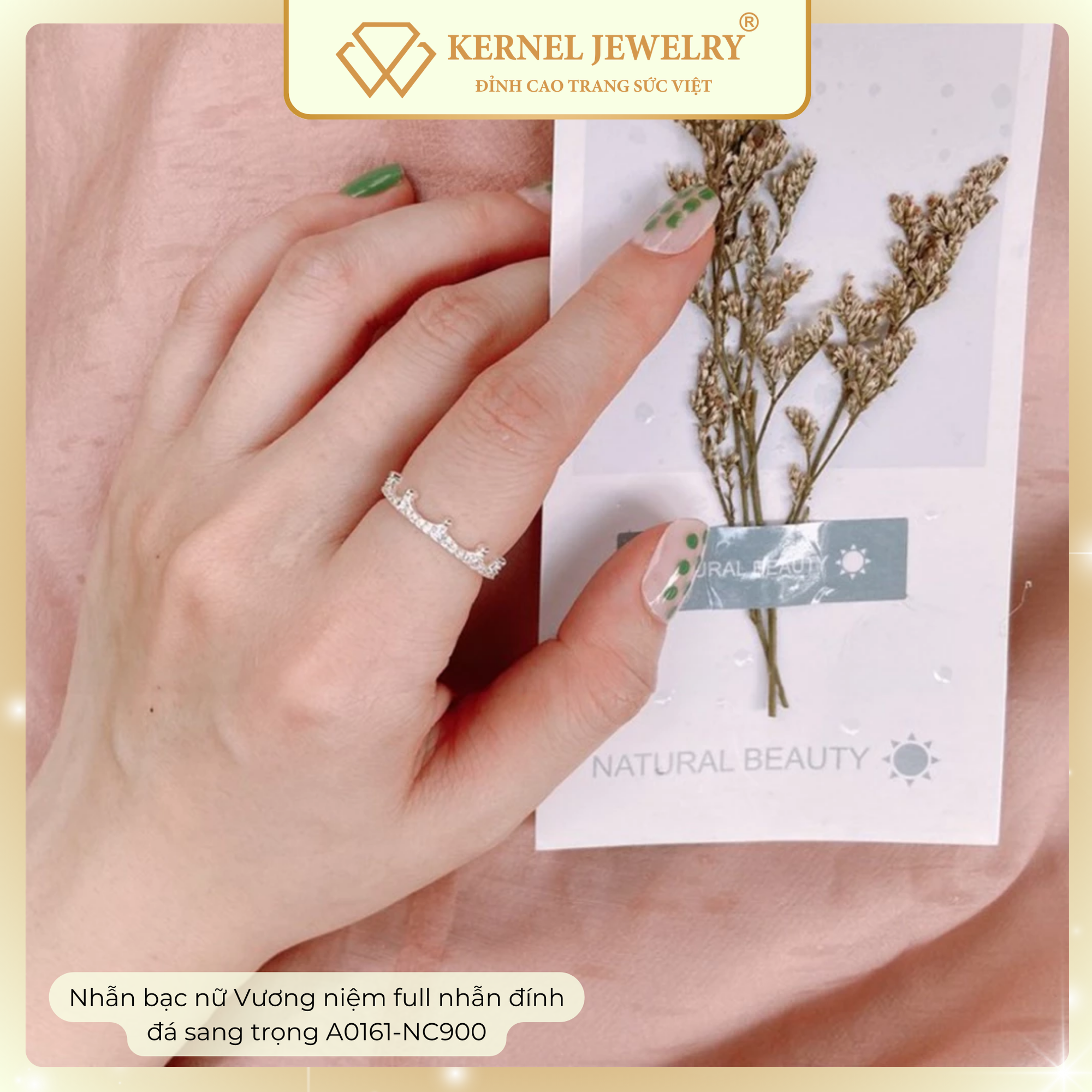 Nhẫn Bạc nữ Vương niệm full nhẫn đính đá sang trọng KERNEL JEWELRY A0161-NC900-duoc-ban-tai-KERNEL JEWELRY ®️