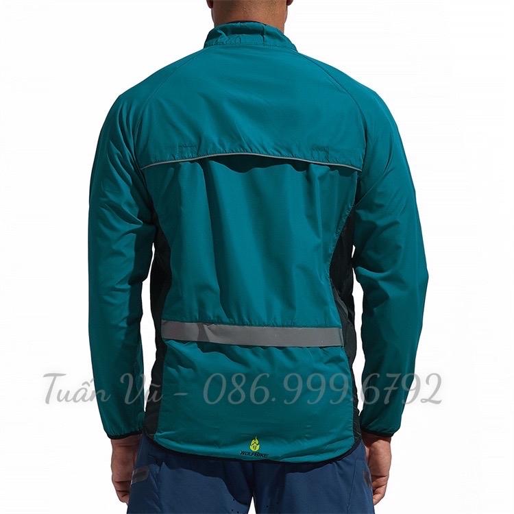 Áo khoác gió xanh-duoc-ban-tai-Phụ Kiện Xe Đạp Tuấn Vũ