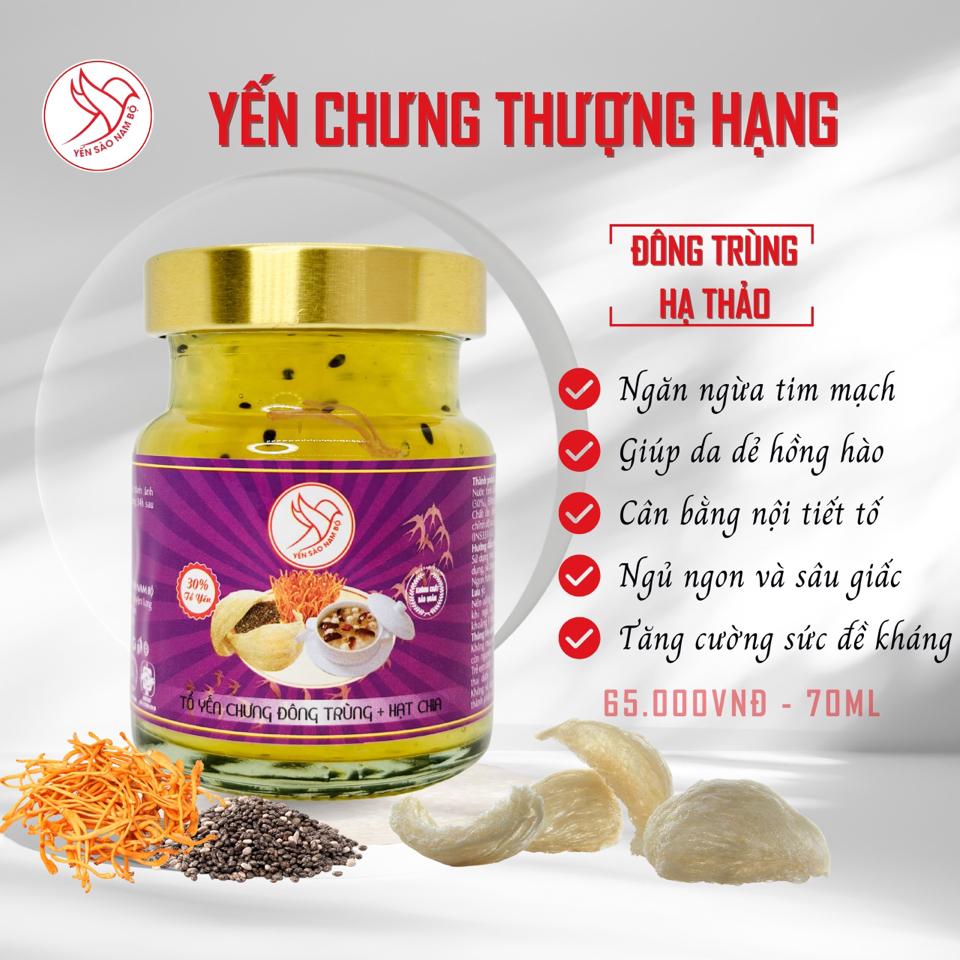 Yến Chưng - Đông Trùng Hạ Thảo 70ML-duoc-ban-tai-SHOP SAPHIR