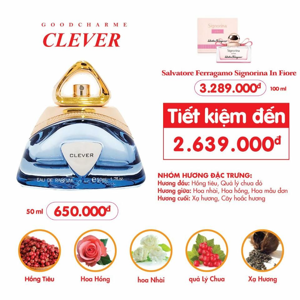 Nữ - Clever 50ml EDP-duoc-ban-tai-SHOP SAPHIR