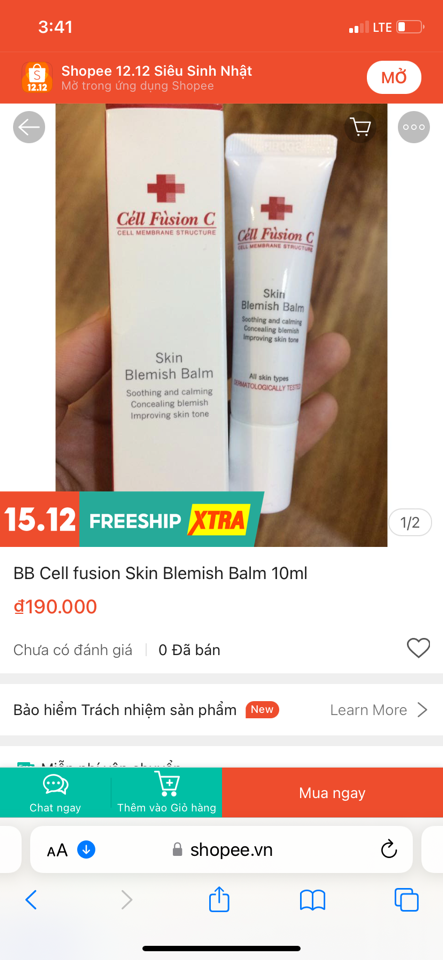 KEM NỀN TRANG ĐIỂM DƯỠNG DA CELL FUSION C SKIN BLEMISH BALM INTENSIVE MINISIZE-duoc-ban-tai-BigSaleHangHieu