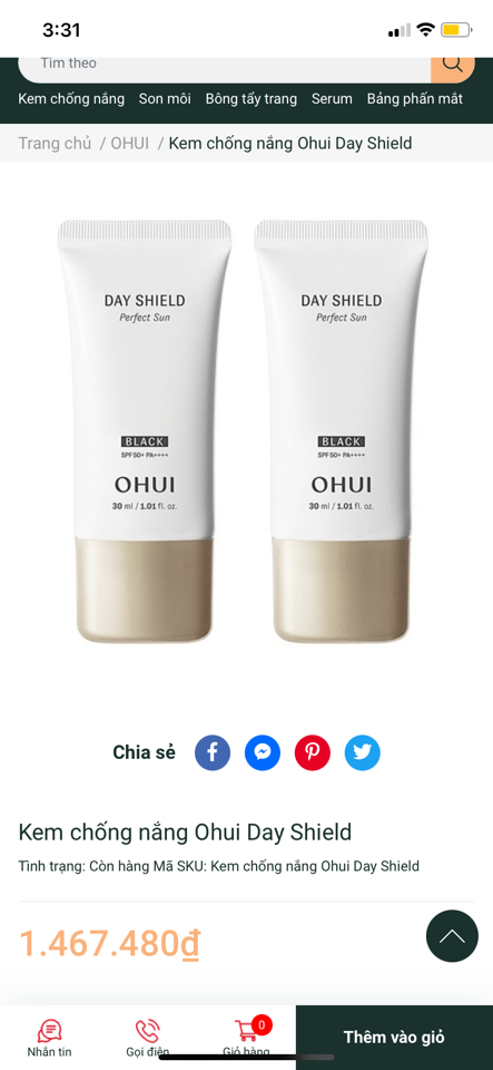 KEM CHỐNG NẮNG OHUI DAY SHIELD PERFECT SUN BLACK SPF50+ PA++++-duoc-ban-tai-BigSaleHangHieu