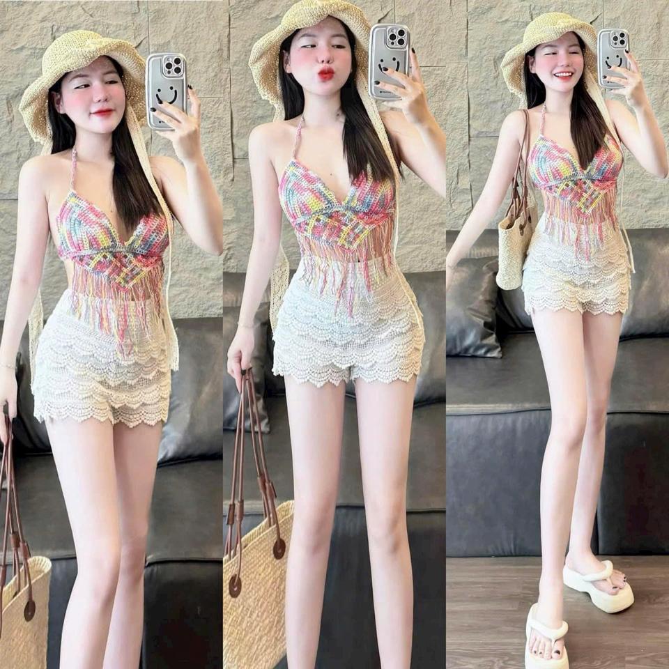 2 mảnh len móc đủ màu-duoc-ban-tai-𝐁𝐈𝐊𝐈𝐍𝐈 𝟏𝟗𝟗𝟗