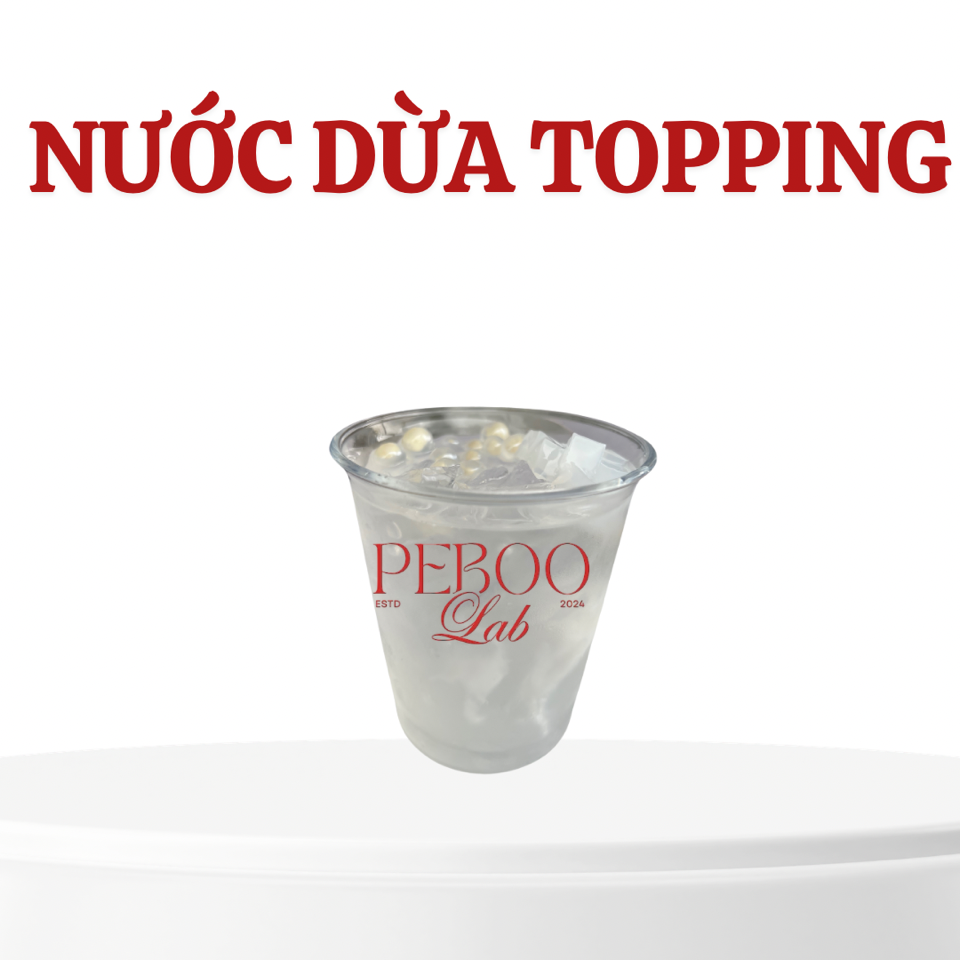 Nước dừa full topping-duoc-ban-tai-PEBOO Lab