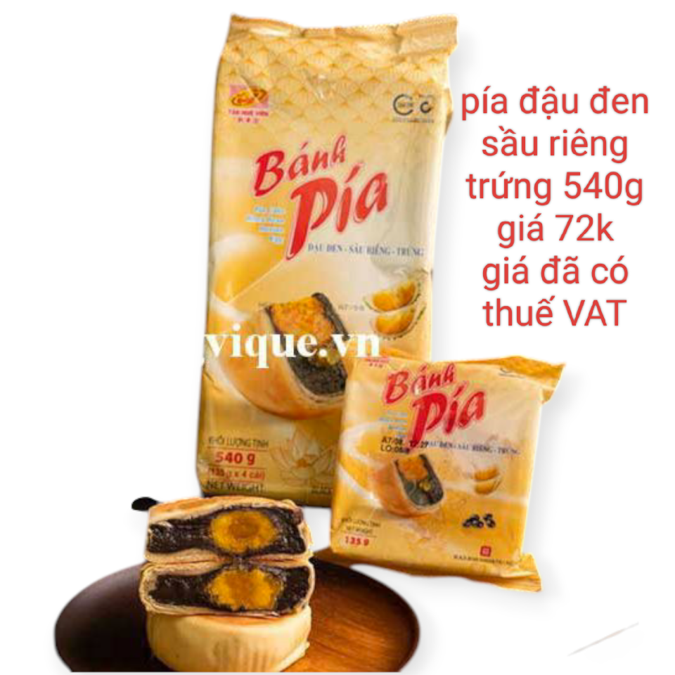 Pía đậu đen sầu riêng trứng muối 540g tân huê viên-duoc-ban-tai-CTY TNHH SX TM LỘC HỶ - NPP THÀNH HƯNG