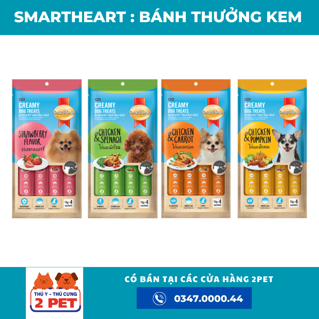 SMARTHEART BÁNH THƯỞNG DẠNG KEM 60G ĐỦ VỊ-duoc-ban-tai-2PET TÂN ĐÔ