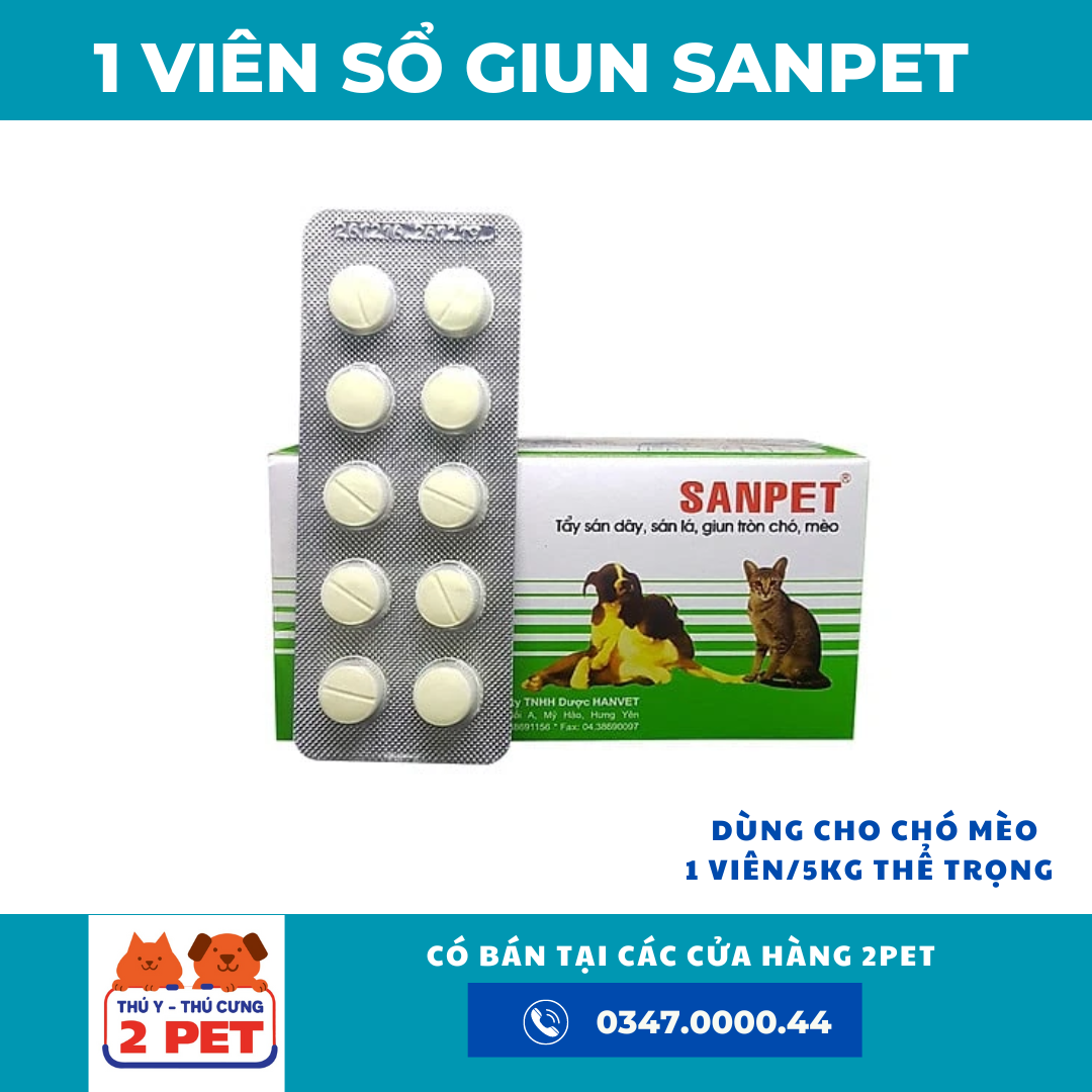 SANPET 1 VIÊN  SỔ GIUN-duoc-ban-tai-2PET TÂN ĐÔ