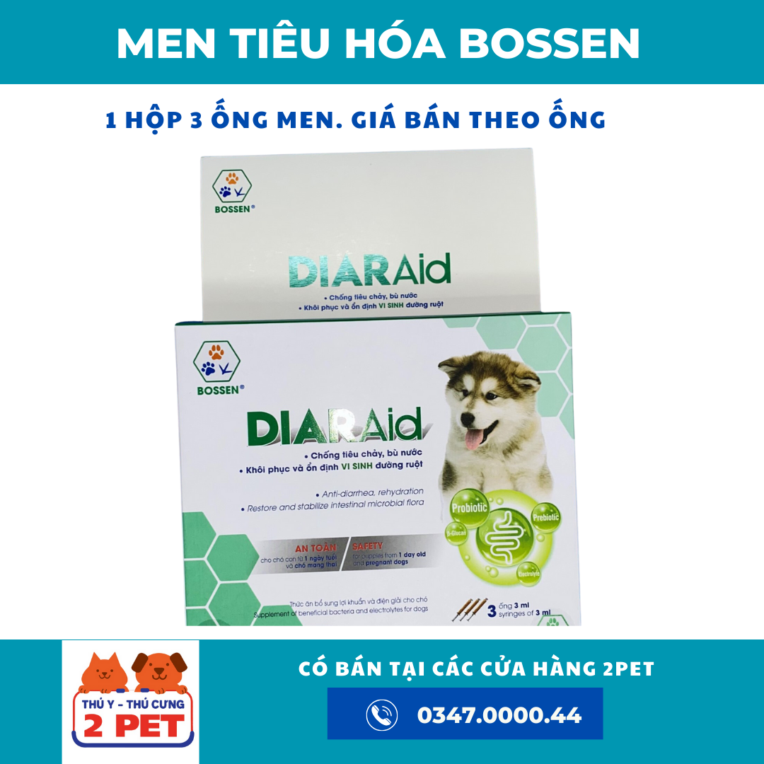 MEN TIÊU HÓA BOSSEN DIARAID CHÓ -duoc-ban-tai-2PET ĐỨC HÒA