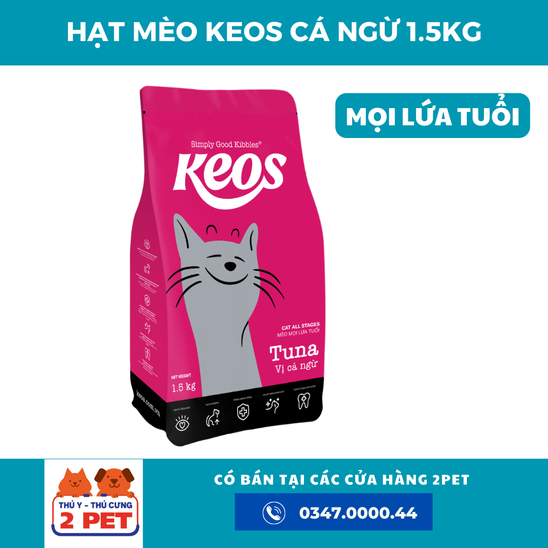 KEOS HẠT MÈO VỊ CÁ NGỪ 350G -duoc-ban-tai-2PET ĐỨC HÒA