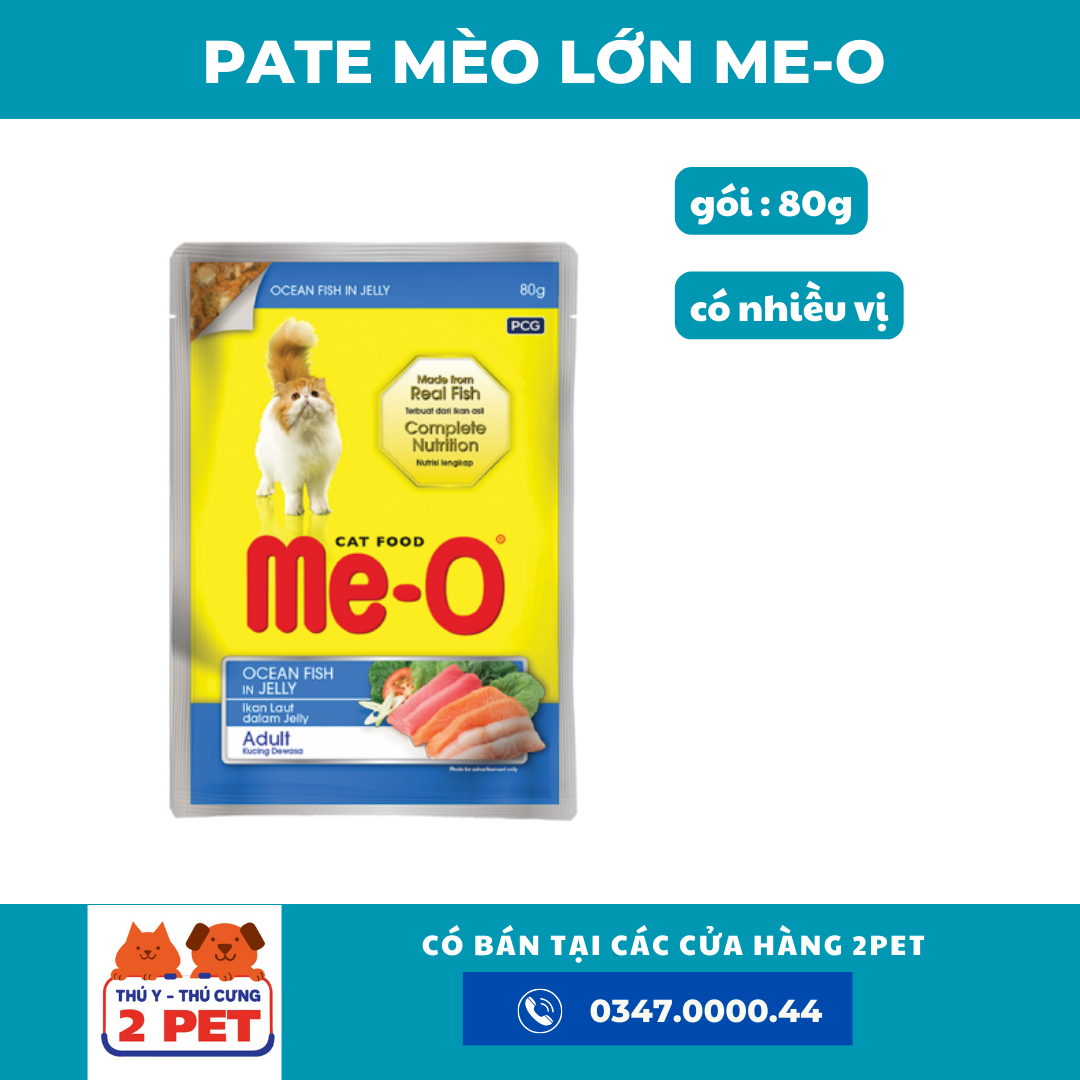 ME-O PATE MÈO LỚN GÓI 80G ĐỦ VỊ -duoc-ban-tai-2PET ĐỨC HÒA