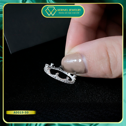 Nhẫn Bạc nữ Vương niệm full nhẫn đính đá sang trọng KERNEL JEWELRY A0161-NC900-duoc-ban-tai-KERNEL JEWELRY ®️