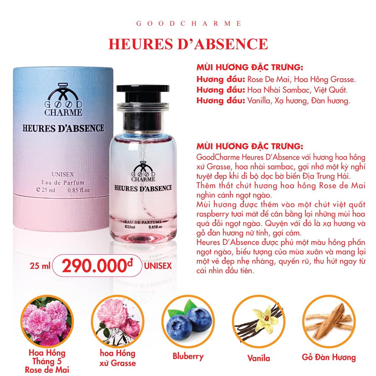 Nước hoa Unisex Heures D'Absence 25ml-duoc-ban-tai-Nguyệt Phương Shop