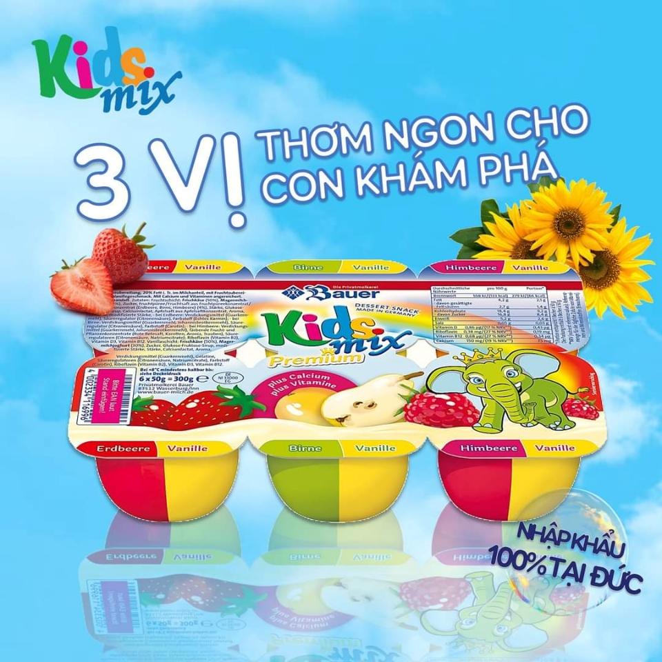 Pho mát hoa quả kidmix premium -duoc-ban-tai-Sữa Nội - Ngoại Mẹ & Bé siêu rẻ