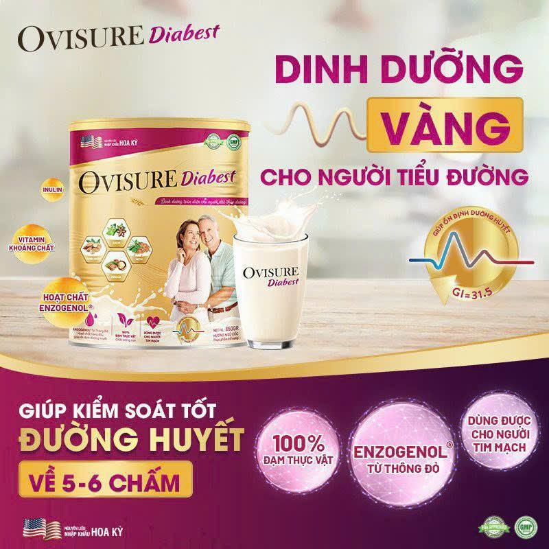 OVIsure diabest sữa hạt tiểu đường 650g-duoc-ban-tai-Sữa Nội - Ngoại Mẹ & Bé siêu rẻ
